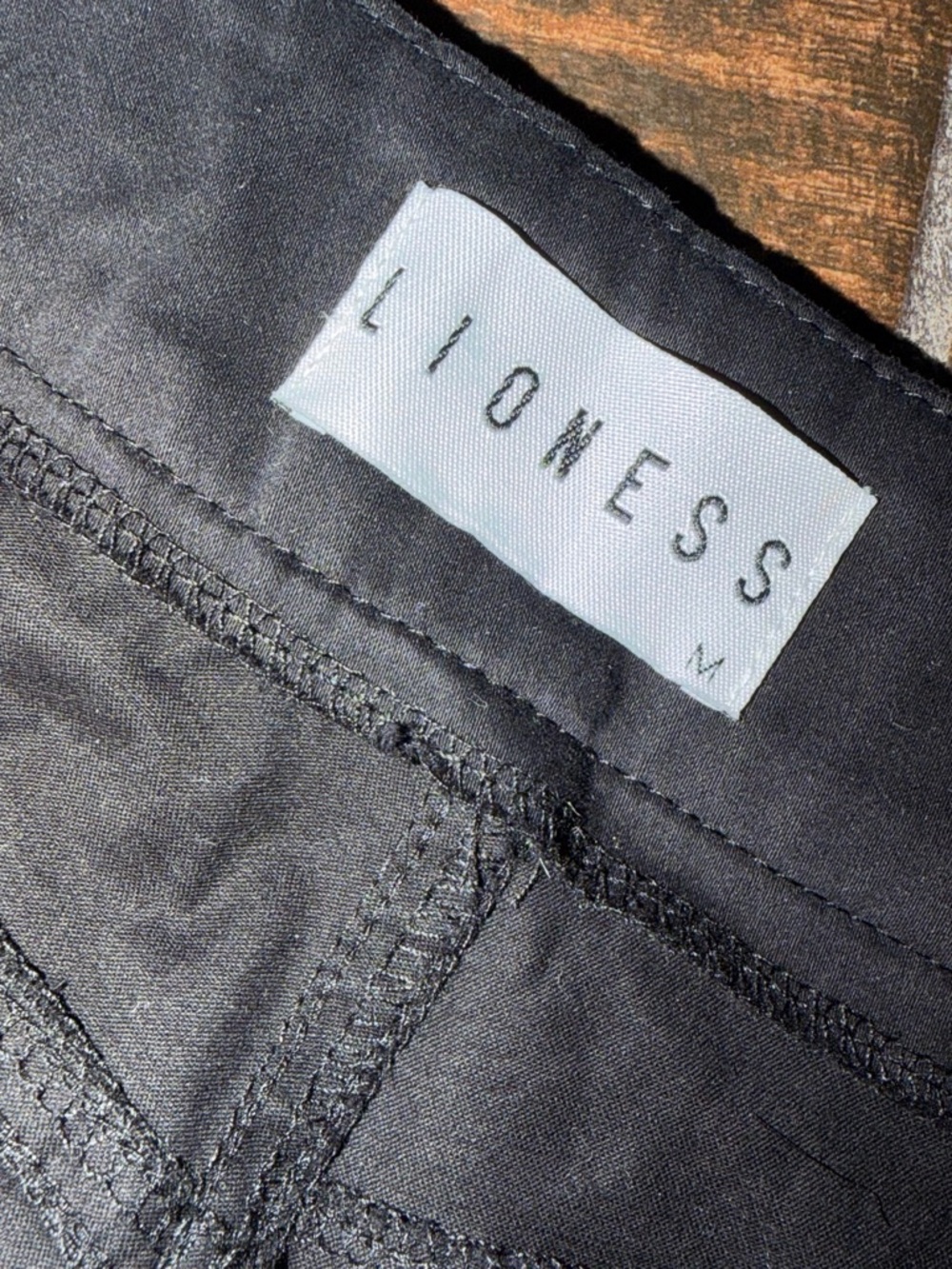 Black Ruffle Hem Pants - Picture 2 of 2